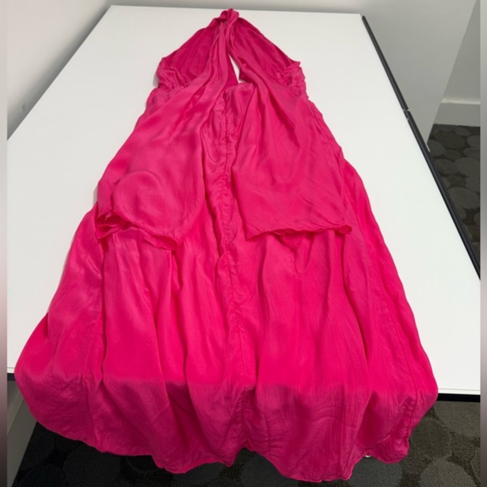 The Drop Halter Swirl Waist Slim Dress - Beetroot - L - NWT - Picture 11 of 12